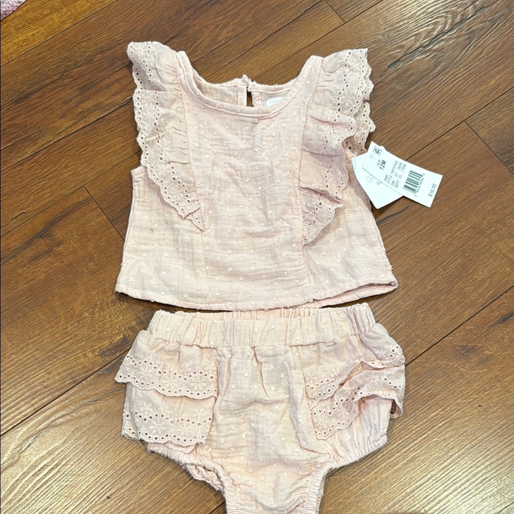 Pink Ruffled Baby Outfit